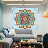 Mandala Tapestry Bohemian Tapestry for Bedroom Boho Indie Hippie Tapestries Aesthetic Vintage Wall Tapestry for Women Men Teenage Girl, Aqua Blue Tapestry