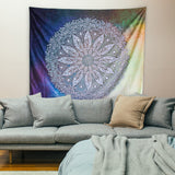 Mandala Tapestry Bohemian Tapestry for Bedroom Boho Indie Hippie Tapestries Aesthetic Vintage Wall Tapestry for Women Men Teenage Girl, white Tapestry