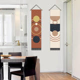 2 Pack Abstract Geometry Modern Wall Art Tapestries Vertical，Aesthetic Tapestry Art Long Tapestries for Room （12.8 X 51.2 Inch）