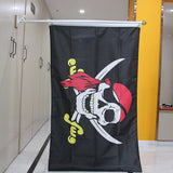 Pirate Flag 3x5 ft Outdoor,Jolly Roger Red Bandana,Polyester Flag with Brass Grommets