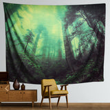 Mist Forest Tapestry for Bedroom Psychedelic Aesthetic Nature Tree Tapestry Wall Hanging Magic for Room Decor, for Women Men Teenage Girls Boys, Mist Forest Tapestry