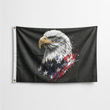 Freedom USA Flag 3x5 FT Grunge Paint Splatter Patriotic Black Red White Banner Wall Decor Indoor Outdoor Hanging Polyester Sign