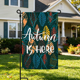 12x18 Inch Hello Autumn Garden Flags Banner, 3-Layer Knitted Polyester Double Sided Decor for Patio & Yard