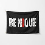 Be Unique Flag 3x5 FT Grunge Distressed Inspirational Black White Red Banner Wall Decor Indoor Outdoor Hanging Sign Polyester