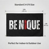 Be Unique Flag 3x5 FT Grunge Distressed Inspirational Black White Red Banner Wall Decor Indoor Outdoor Hanging Sign Polyester