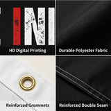 Be Unique Flag 3x5 FT Grunge Distressed Inspirational Black White Red Banner Wall Decor Indoor Outdoor Hanging Sign Polyester