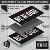 Be Unique Flag 3x5 FT Grunge Distressed Inspirational Black White Red Banner Wall Decor Indoor Outdoor Hanging Sign Polyester