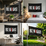 Be Unique Flag 3x5 FT Grunge Distressed Inspirational Black White Red Banner Wall Decor Indoor Outdoor Hanging Sign Polyester