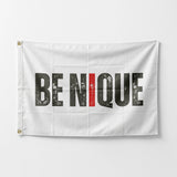Be Unique Flag 3x5 FT Grunge Distressed Inspirational Black White Red Banner Wall Decor Indoor Outdoor Hanging Sign Polyester