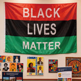 3x5ft Black Lives Matter Pan-African Flag, Red Black Green Polyester Banner with Brass Grommets, Equality Theme Decor for Home & Events