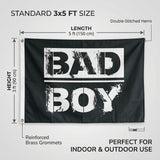 3x5FT Bad Boy Flag Bold Graphic Wall Decor for Garage Gym Bedroom Office Indoor Outdoor Hanging Banner