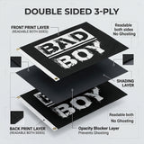 3x5FT Bad Boy Flag Bold Graphic Wall Decor for Garage Gym Bedroom Office Indoor Outdoor Hanging Banner