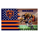 NFL Bears flag Polyester Digital Printing 3x5ft Outdoor Banner with Brass Grommets