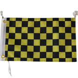 Black Yellow Checkerboard flag Polyester Digital Printing 3x5ft Outdoor Banner with Brass Grommets