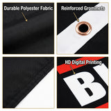 Blessed Flag 3x5 FT Bold Inspirational Quote Black Red White Stripe Banner Wall Decor Home Indoor Outdoor Hanging Sign Polyester