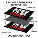Born To Be Legends Flag 3x5 FT Motivational Inspirational Quote Black Red White Banner Wall Decor Gym Office Indoor Hanging Polyester