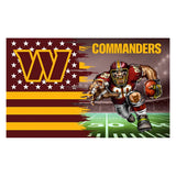 NFL Commanders Polyester Digital Printing 3x5ft Outdoor Banner with Brass Grommets