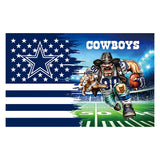 NFL Cowboys Polyester Digital Printing 3x5ft Outdoor Banner with Brass Grommets