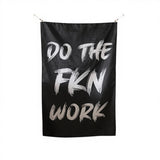 3x5ft "Do The Fkn Work" Motivational Flag, Black Polyester Banner with Brass Grommets, Inspirational Decor for Gym, Office & Home, Customizable
