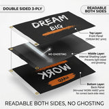 Dream Big Work Hard 3x5 Ft Motivational Flag, Inspirational Banner for Home Gym Office Wall Outdoor Decor