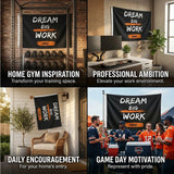 Dream Big Work Hard 3x5 Ft Motivational Flag, Inspirational Banner for Home Gym Office Wall Outdoor Decor