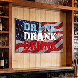 3x5ft Drink Drank Drunk Patriotic Beer Flag Polyester Customizable Banner