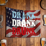 3x5ft Drink Drank Drunk Patriotic Beer Flag Polyester Customizable Banner