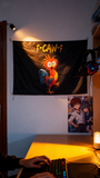 3x5ft "F-CAW-F" Funny Rooster Flag, Black Polyester Banner with Brass Grommets, Ideal for Garage Decor & Party Pranks, Customizable