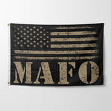 MAFO USA Flag 3x5 FT Vintage Grunge Distressed Tan Black Military Patriotic Banner Wall Decor Man Cave Indoor Outdoor Hanging Polyester