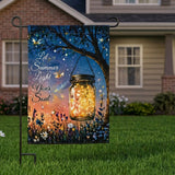 12x18 Inch Catch The Magic Firefly Garden Flags Banner, 3-Layer Knitted Polyester Double Sided Decor for Patio & Yard