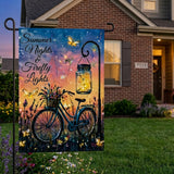 12x18 Inch Catch The Magic Firefly Garden Flags Banner, 3-Layer Knitted Polyester Double Sided Decor for Patio & Yard