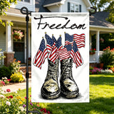 12x18 Inch Patriotic Memorial Day Garden Flags Banner, 3-Layer Knitted Polyester Double Sided Decor for Patio & Yard