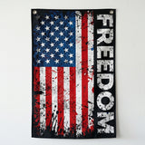 3x5 Ft American Flag Freedom Banner, Patriotic Outdoor Wall Decor, Durable Fabric, Double Stitched Edges, Hanging Flag