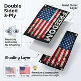3x5 Ft American Flag Freedom Banner, Patriotic Outdoor Wall Decor, Durable Fabric, Double Stitched Edges, Hanging Flag