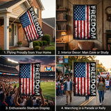 3x5 Ft American Flag Freedom Banner, Patriotic Outdoor Wall Decor, Durable Fabric, Double Stitched Edges, Hanging Flag