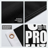 God Provides Faithfully Flag 3x5 FT Christian Faith Inspirational Bold Black White Banner Wall Decor Church Indoor Hanging Polyester