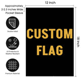 12x18 Inch  Welcome Flower Garden Flag Banner, 3-Layer Knitted Polyester Double Sided Decor for Patio & Yard