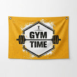 Gym Time Flag 3x5 FT Fitness Banner Weightlifting Workout Wall Decor for Home Gym, Garage, Indoor Outdoor Hanging Decoration