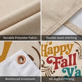 Happy Fall Y'all Flag 3x5 FT Retro Boho Autumn Harvest Banner Wall Decor Outdoor Indoor Hanging Sign Polyester Seasonal Decoration