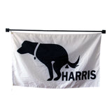 Haris white flag Polyester Digital Printing 3x5ft Outdoor Banner with Brass Grommets