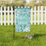 12x18 Inch Hello Spring Garden Flag 3 Layer Knitted Polyester Double Sided Vertical Yard Flag, Customizable Spring Floral Outdoor Decor