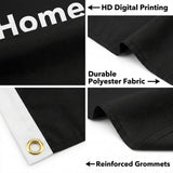 Home Is Where Your Mom Is Flag 3x5 FT Funny Quote Banner Family Decor Outdoor Indoor Hanging Flag Wall Decoration