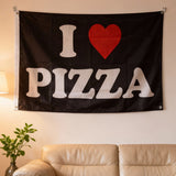 Funny Pizza Lover Flag 3x5ft Fade Resistant Polyester Banner for Pizza Shop Food Truck Party