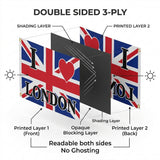 I Love London Flag 3x5 FT Union Jack UK Britain Heart Banner Wall Decor Indoor Outdoor Souvenir Hanging Sign Polyester