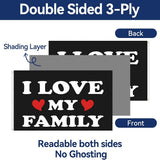 I Love My Family Flag 3x5 FT Funny Quote Banner Family Home Decor Outdoor Indoor Wall Hanging Decoration