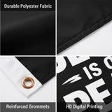 Jesus Is Our Peace Flag 3x5 FT Christian Faith Bold Black White Banner Wall Decor Church Home Indoor Outdoor Hanging Polyester