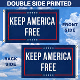 3x5 FT Keep America Free Flag Patriotic Banner Outdoor Wall Hanging Decoration Double Sided Printed American Style Flag
