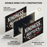 Kindness Matters Flag 3x5 FT Grunge Paint Splatter Inspirational Black Red White Banner Wall Decor Indoor Outdoor Hanging Polyester