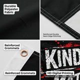 Kindness Matters Flag 3x5 FT Grunge Paint Splatter Inspirational Black Red White Banner Wall Decor Indoor Outdoor Hanging Polyester