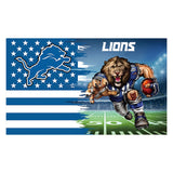 NFL Lions Polyester Digital Printing 3x5ft Outdoor Banner with Brass Grommets